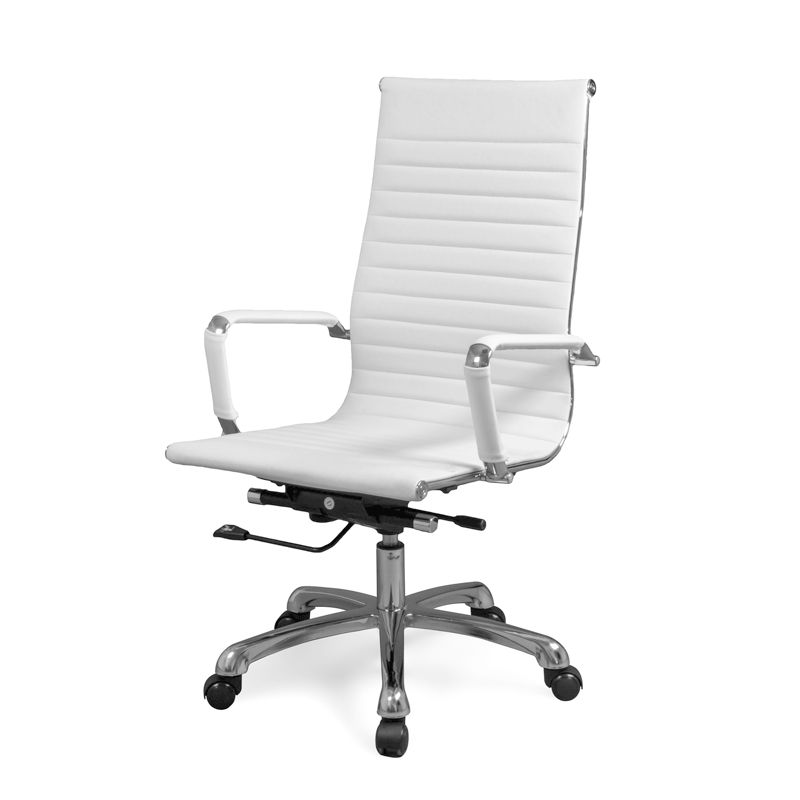 Silla De Oficina Boss Símil, Blanco, 57 X 104–112 X 66_0