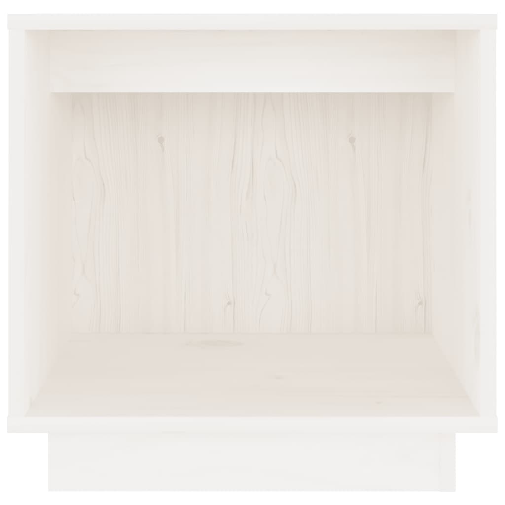 Mesitas De Noche 2 Uds Madera Maciza De Pino Blanco 40x30x40 Cm_3