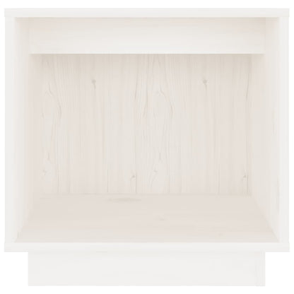 Mesitas De Noche 2 Uds Madera Maciza De Pino Blanco 40x30x40 Cm_3