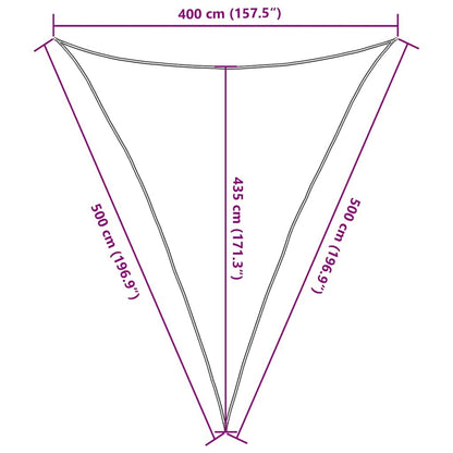 Vidaxl Toldo De Vela Triangular Hdpe Amarillo 160 G/m² 4x5x5 M_2