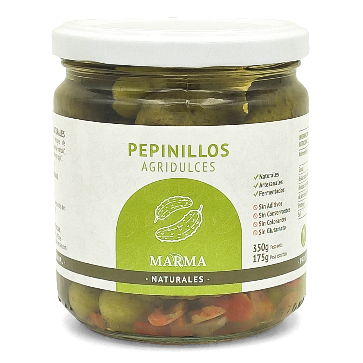 Pepinillos Agridulces Naturales Marma 350gr_0
