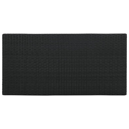Mesa Bar Estante Almacenaje 120x60x110cm Ratán Sintético Negro_3