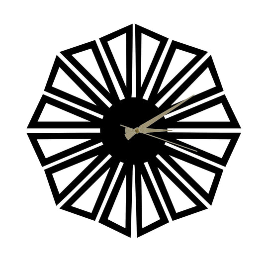 Reloj De Pared Metal Estilo Triángulos_0