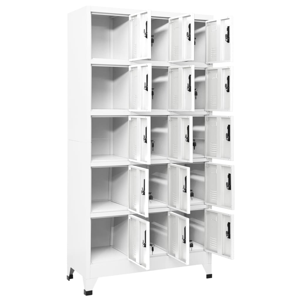 Taquilla De Acero Blanco 90x40x180 Cm_2