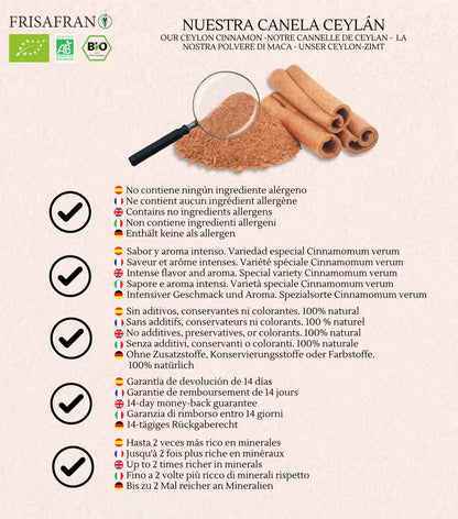 Canela Ceylan En Polvo Ecológica | Calidad | Frisafran 1 Kg_5