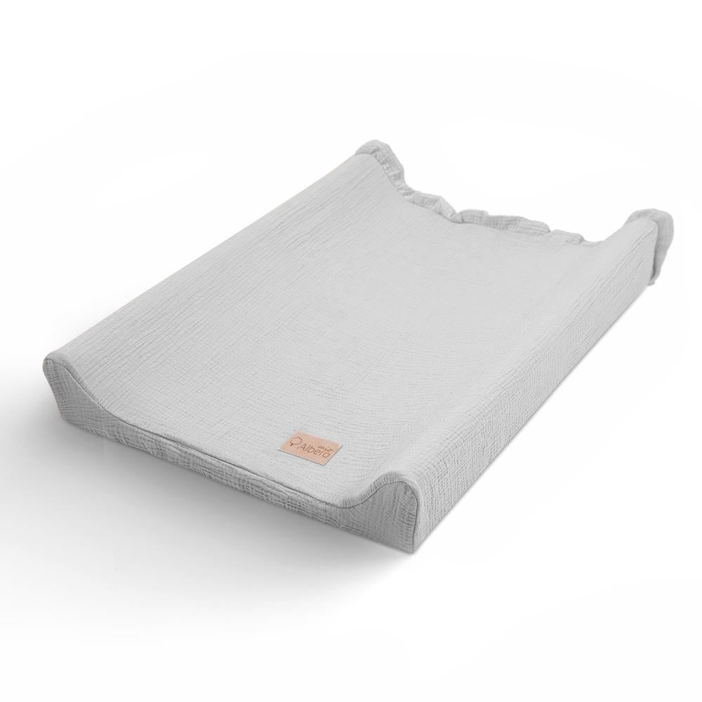 Funda De Cambiador Muselia Algodón 100% Cotton Color Gris_1