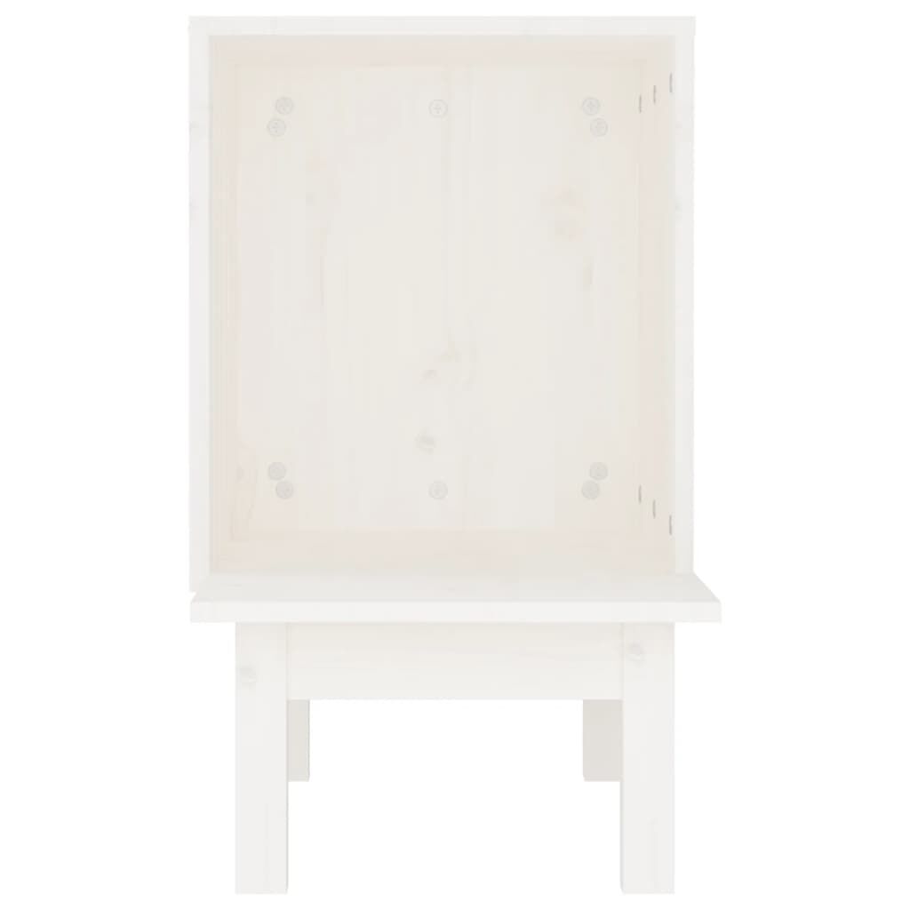Vidaxl Casa Para Gatos De Madera Maciza De Pino Blanco 60x36x60 Cm_3
