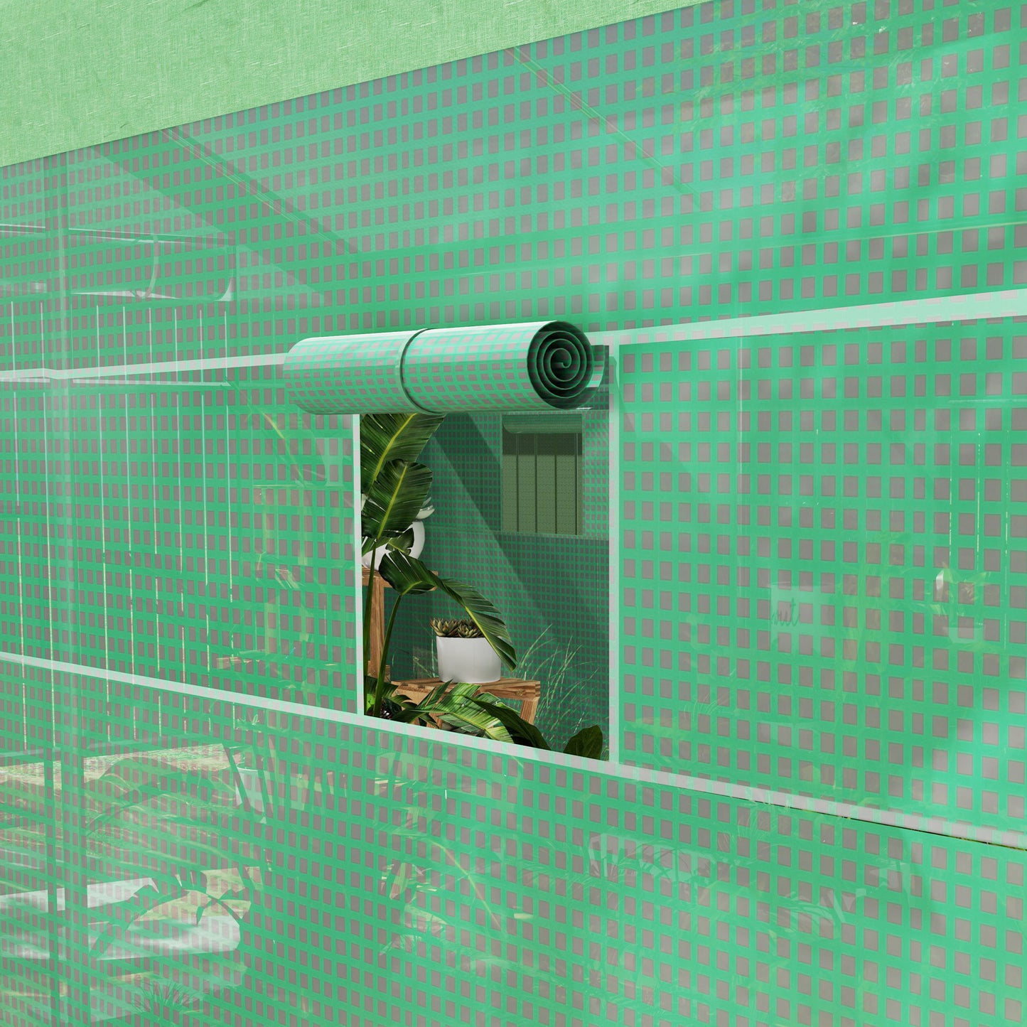 Outsunny Invernadero De Exterior 6x3x2,8 M Con 6 Ventanas Anti-uv Verde_4