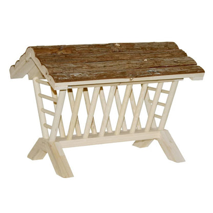 Kerbl Pesebre Para Heno Madera Natural 45x32x33 Cm_0