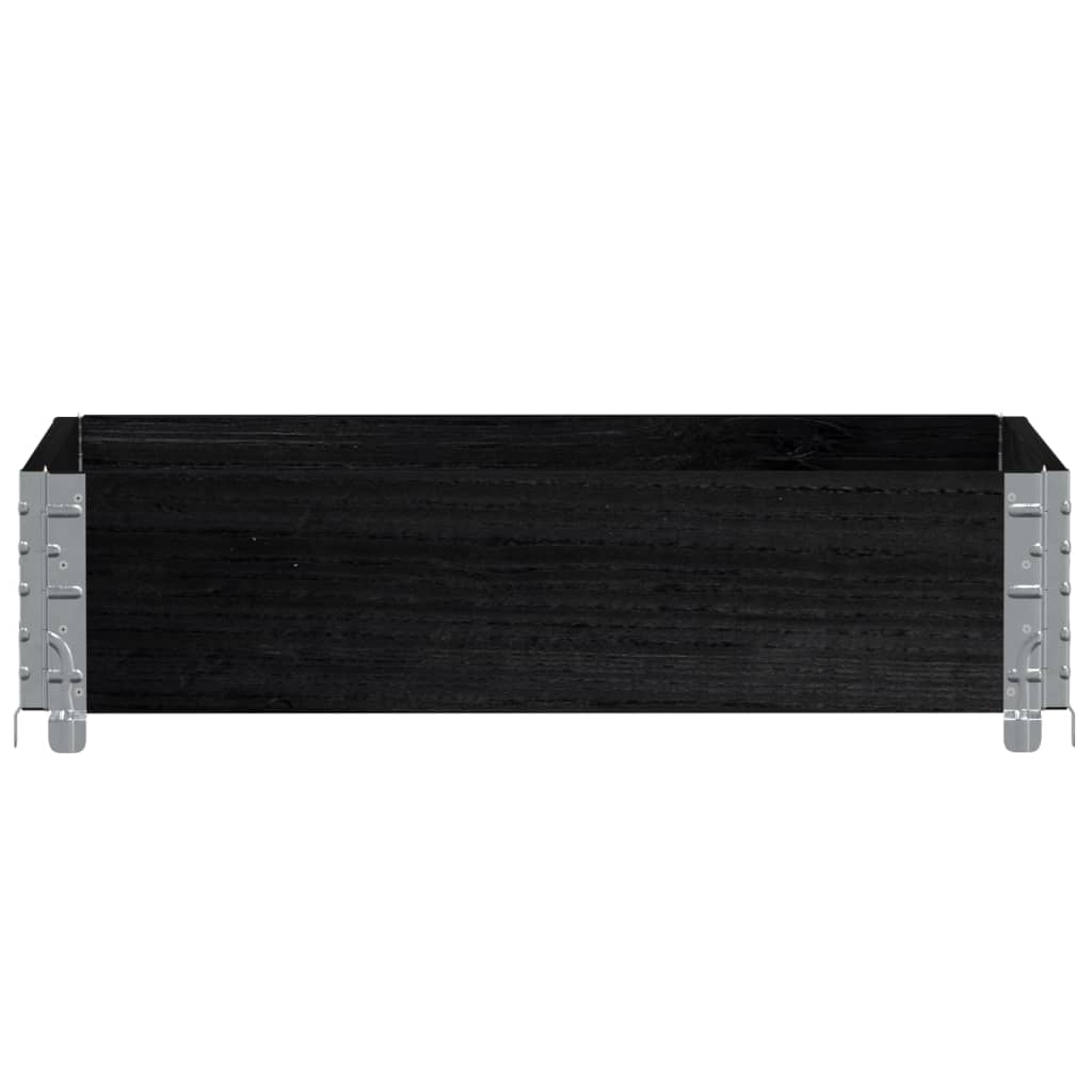 Jardinera De Madera Maciza De Pino Negro 80x60 Cm_2