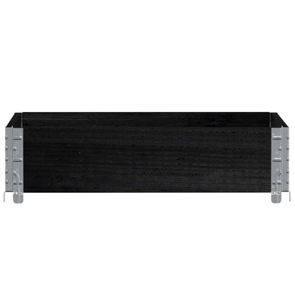 Jardinera De Madera Maciza De Pino Negro 80x60 Cm_2