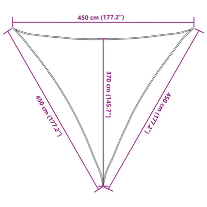 Vidaxl Toldo De Vela Verde Oscuro Hdpe 160 G/m² 4,5x4,5x4,5 M_2