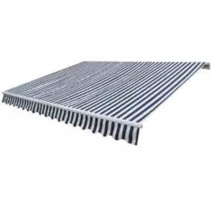 Toldo Plegable Motorizado 600 Cm Azul Y Blanco_1