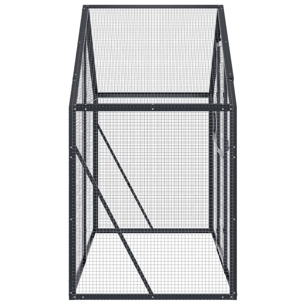 Vidaxl Pajarera De Aluminio Gris Antracita 179x100x185 M_3