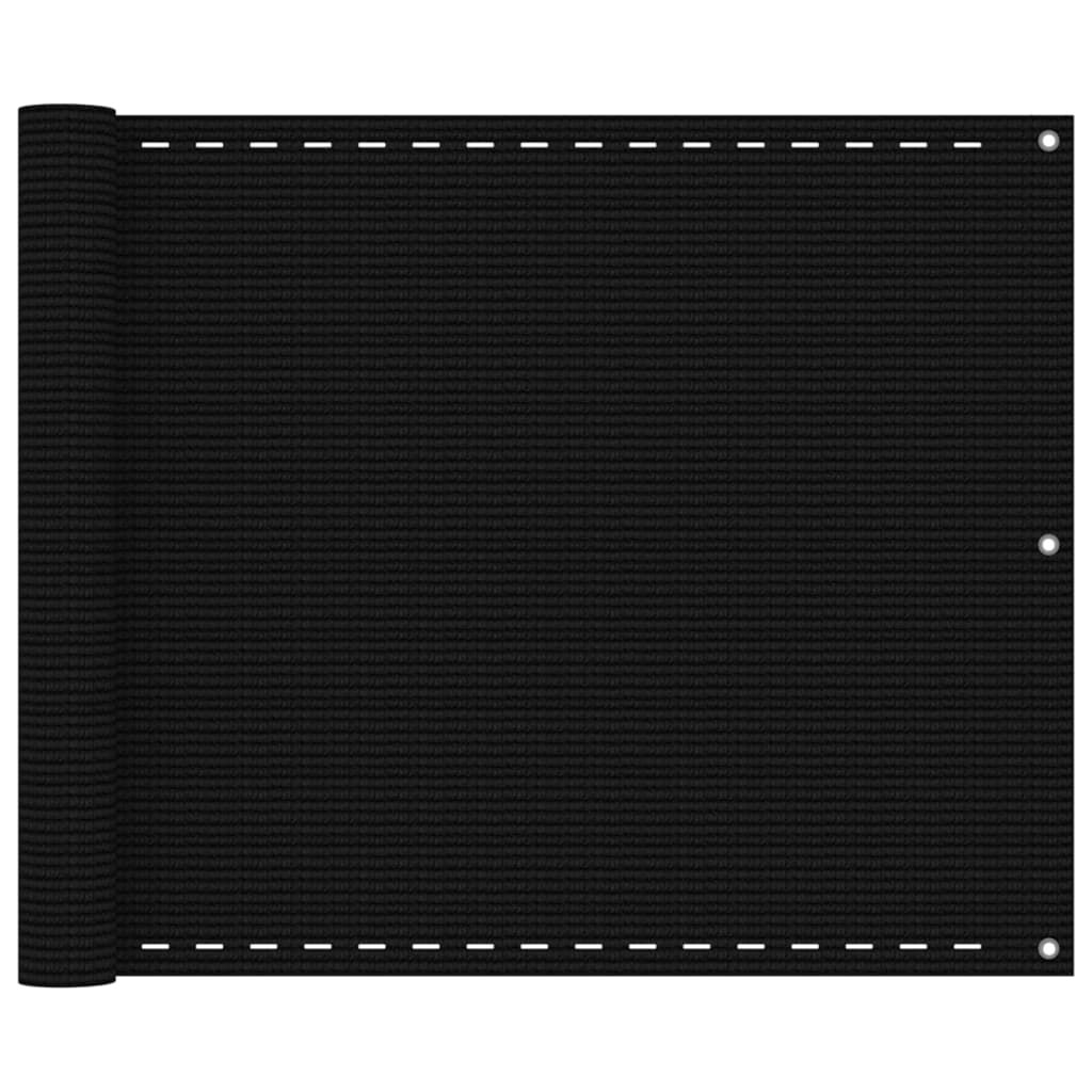 Vidaxl Toldo Para Balcón Hdpe Negro 75x400 Cm_0