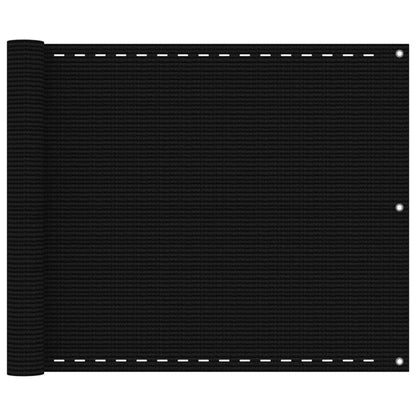 Vidaxl Toldo Para Balcón Hdpe Negro 75x400 Cm_0