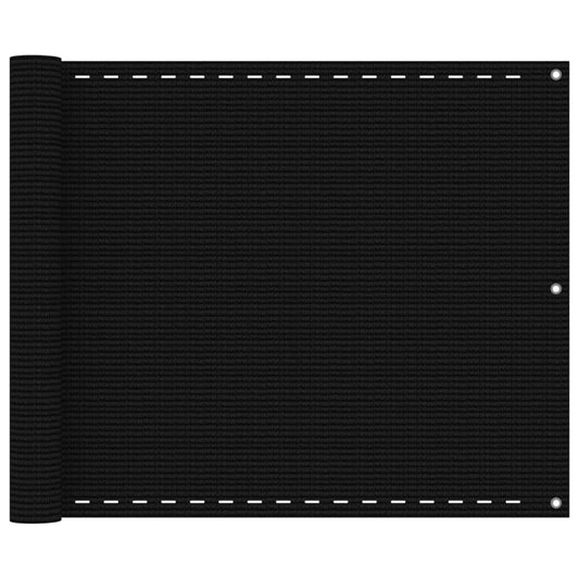 Vidaxl Toldo Para Balcón Hdpe Negro 75x400 Cm_0