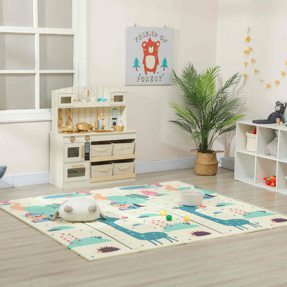 Aiyaplay Alfombra Bebé Acolchada Plegable Reversible 196x176x1,5 Cm Multicolor_1