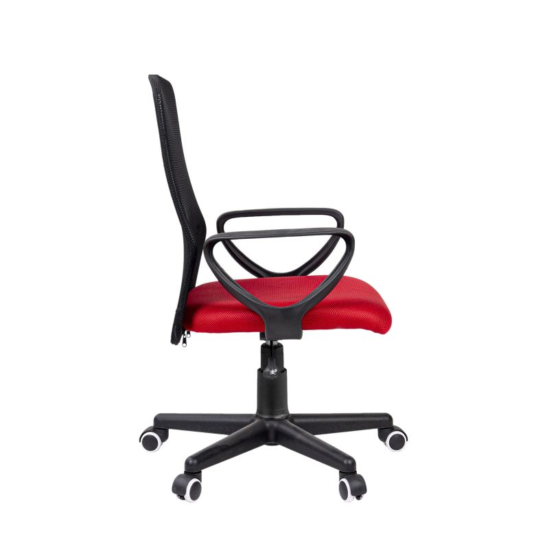 Silla De Oficina Coco Malla, Rojo, 58 X 88,5–100,5 X 55_5