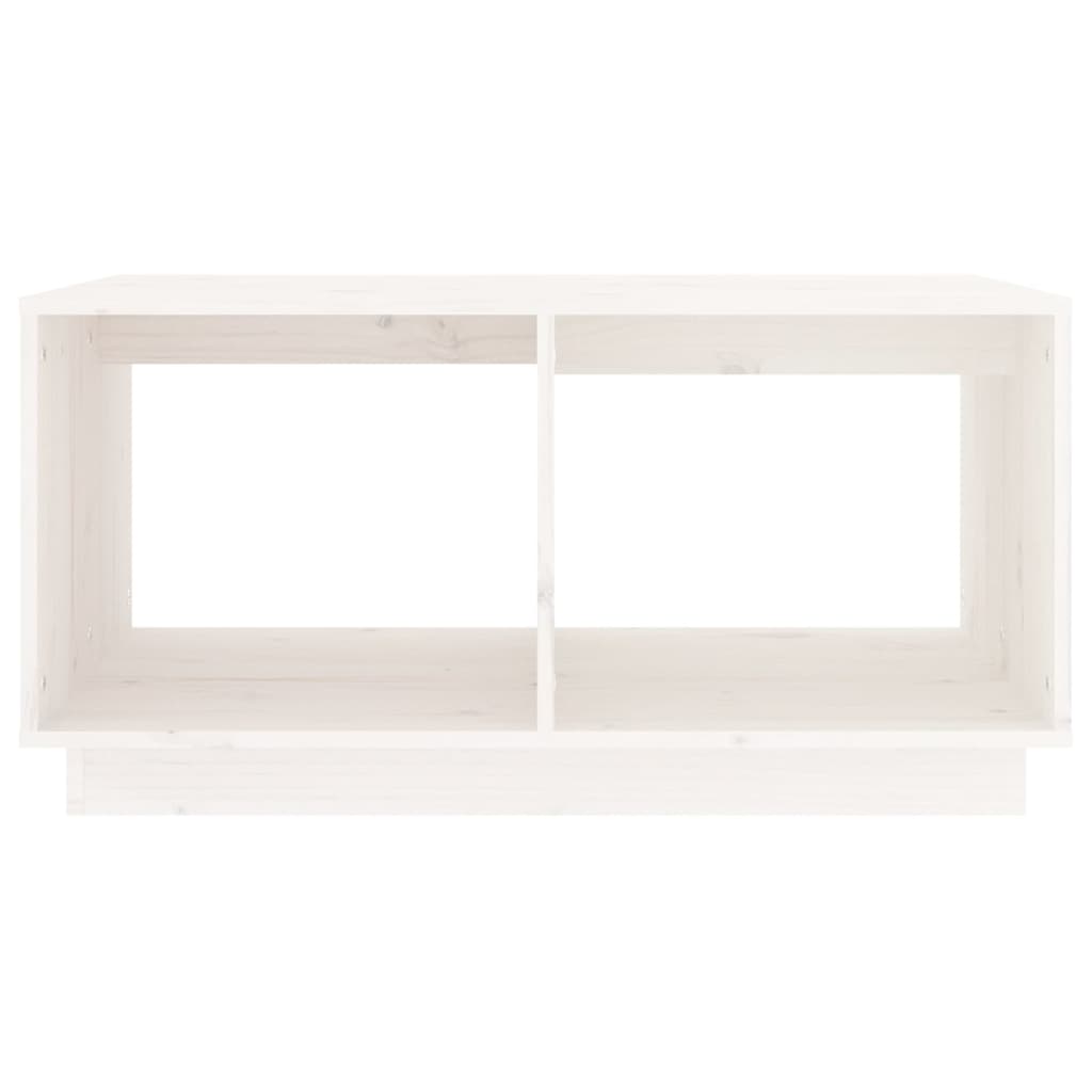 Mesa De Centro Madera Maciza De Pino Blanco 80x50x40 Cm_3