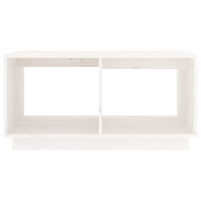 Mesa De Centro Madera Maciza De Pino Blanco 80x50x40 Cm_3