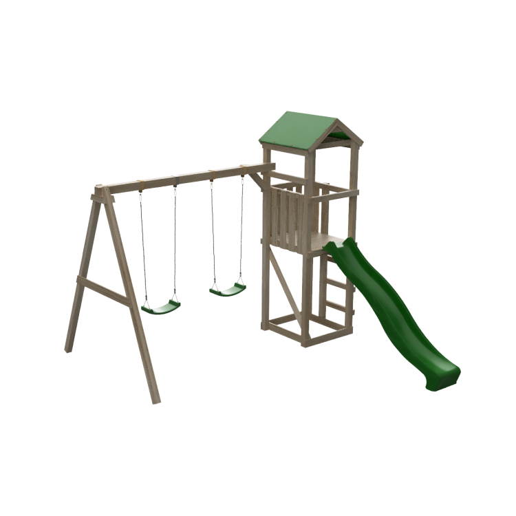 Parque Infantil Masgames Carlit L Techo De Lona Basica Con Columpio Doble.