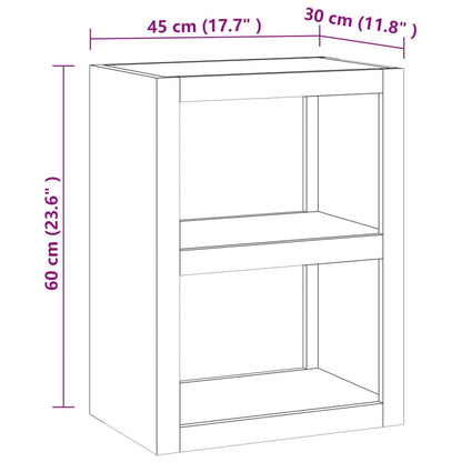 Mesa Auxiliar De Madera Maciza De Teca 45x30x60 Cm_4