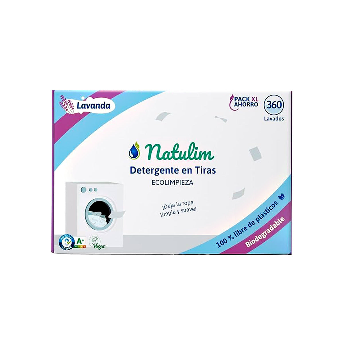 Detergente Tira Natulim Lavanda 360 lavados