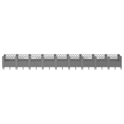 Jardinera Con Clavijas Pp Gris Claro 363,5x43,5x43,5 Cm_2