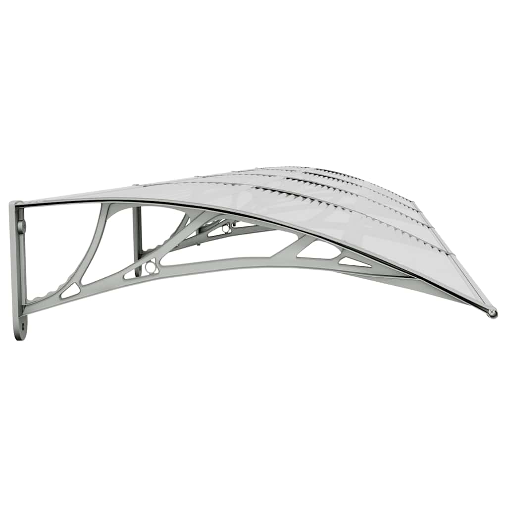 Marquesina Puerta Policarbonato Gris Y Transparente 400x75 Cm_4
