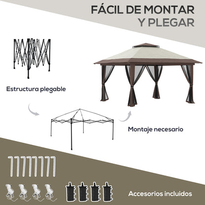 Outsunny Carpa Plegable Pop-up 4x4x2_4