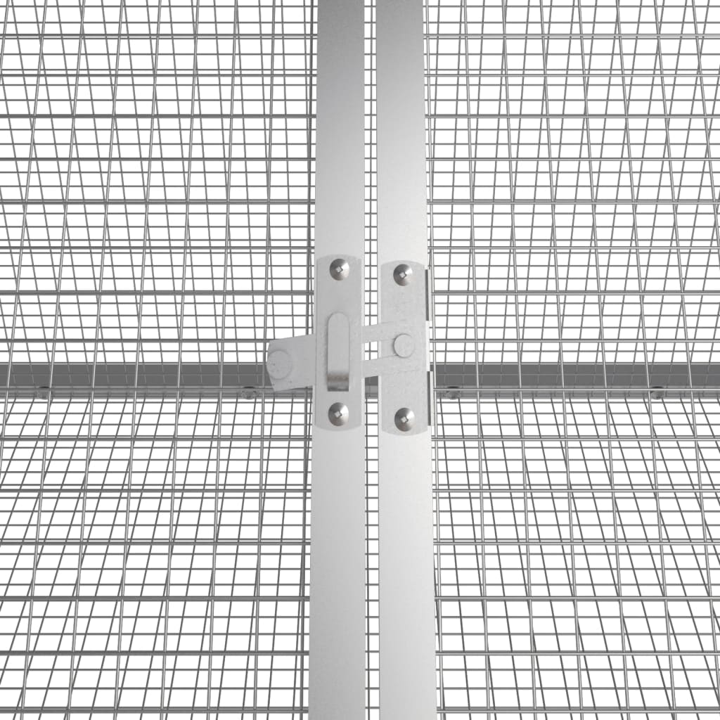 Jaula Para Conejos Acero Galvanizado Gris 504,5x80,5x71 Cm_4
