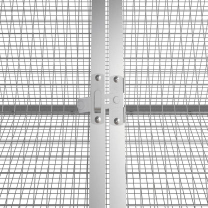 Jaula Para Conejos Acero Galvanizado Gris 504,5x80,5x71 Cm_4