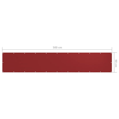 Vidaxl Toldo Para Balcón Tela Oxford Rojo 90x500 Cm_4