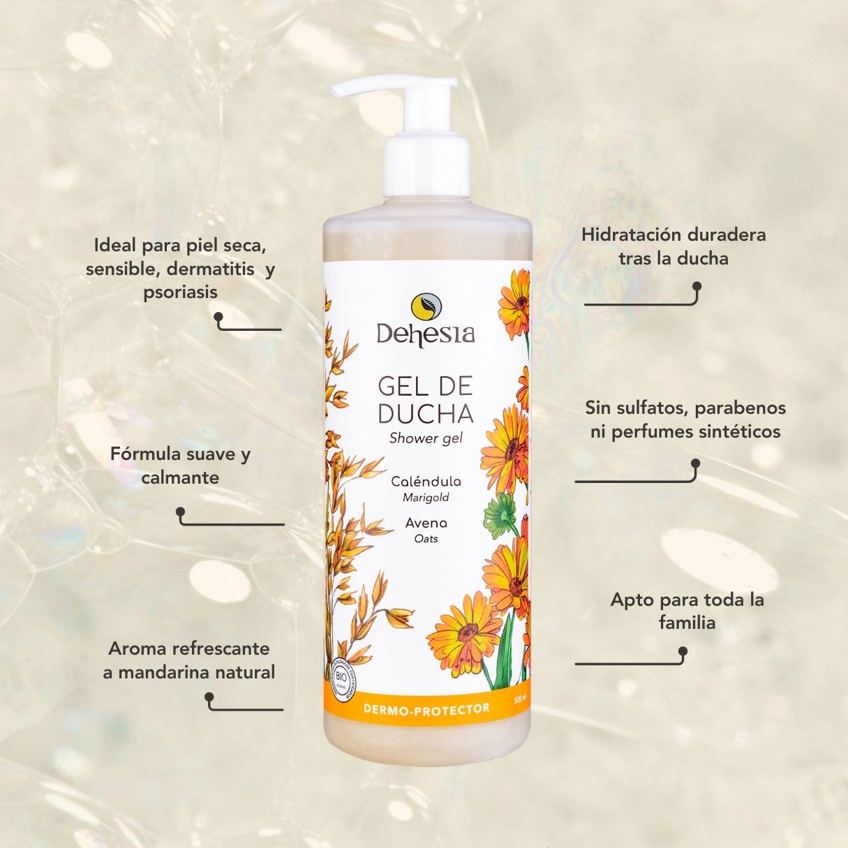 Gel De Ducha Dermo-protector Bio | Piel Seca, Sensible, Atópica 500ml_1