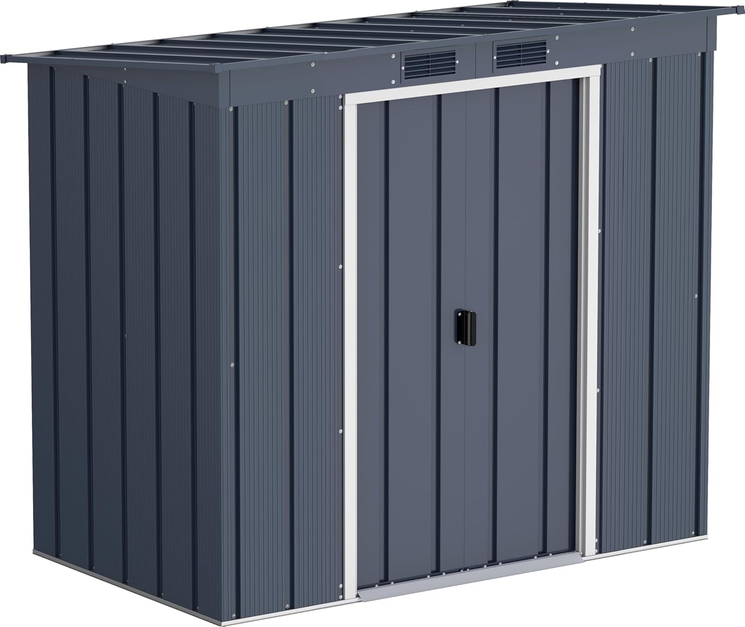 Duramax - Caseta Jardín - Eco Pent Roof 6x4 - Metal - Color Gris Antracita_0