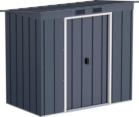 Duramax - Caseta Jardín - Eco Pent Roof 6x4 - Metal - Color Gris Antracita_0