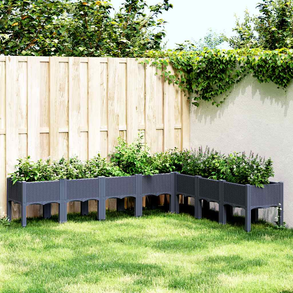 Jardinera Con Patas Pp Azul Gris 200x160x42 Cm_1