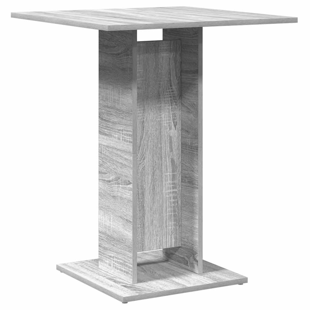 Mesa De Bistró Madera Contrachapada Gris Sonoma 60x60x75 Cm_0