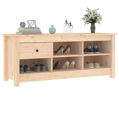 Mueble Zapatero De Madera Maciza De Pino 110x38x45,5 Cm / Vetonek_1