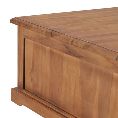 Mesa De Centro De Madera Maciza De Teca 68x68x30 Cm_4