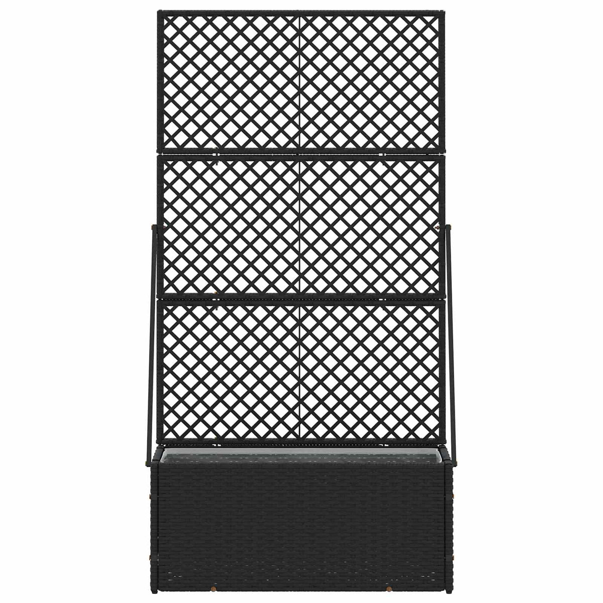 Jardín Enrejado Macetero Negro 70 X 30 X 135 Cm Metal_2