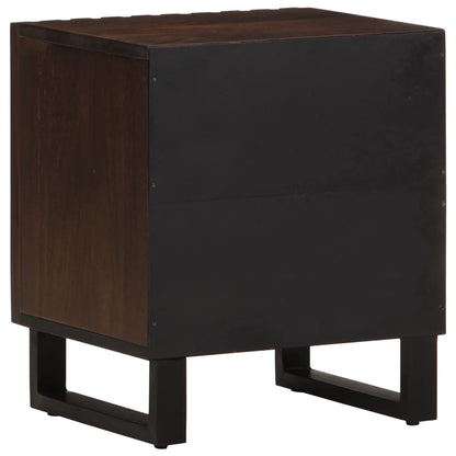 Mesita De Noche De Madera Maciza De Mango 40x34x46 Cm_3