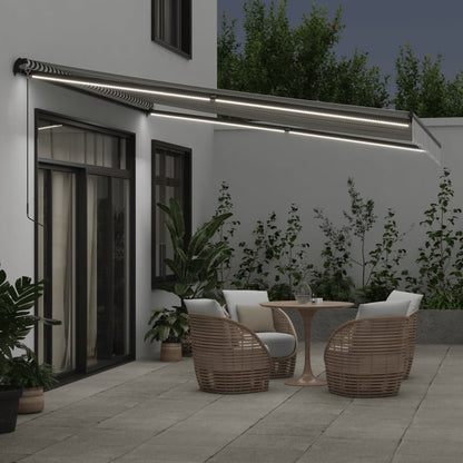 Toldo Retráctil Manual Con Luz Led Antracita Y Blanco 400x350cm_2