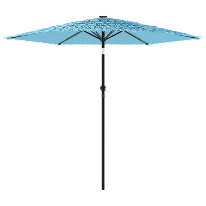 Vidaxl Sombrilla De Jardín Con Poste De Acero Azul 223x223x213 Cm_3