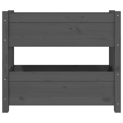 Jardinera De Madera Maciza De Pino Gris 77x25x66 Cm_4