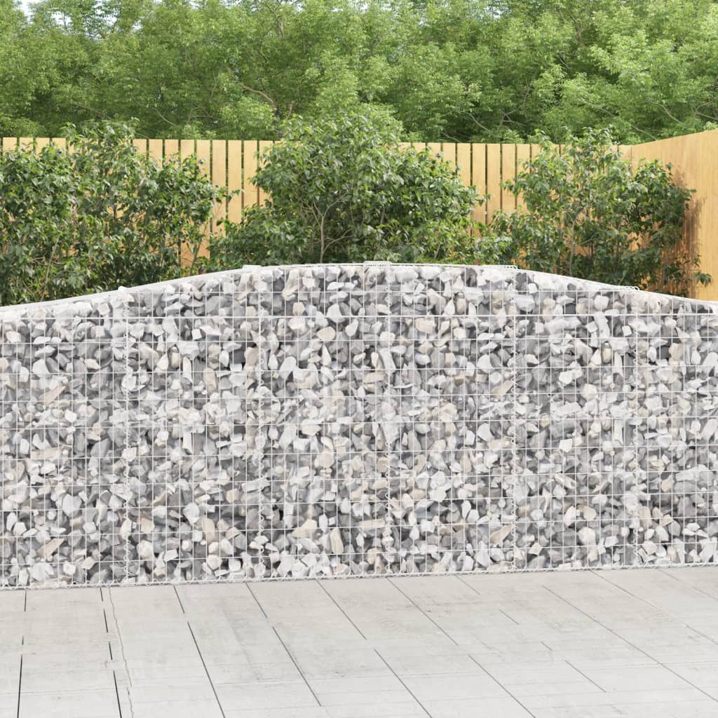 Cestas De Gaviones 2 Uds Forma De Arco Hierro 400x50x100/120 Cm_1