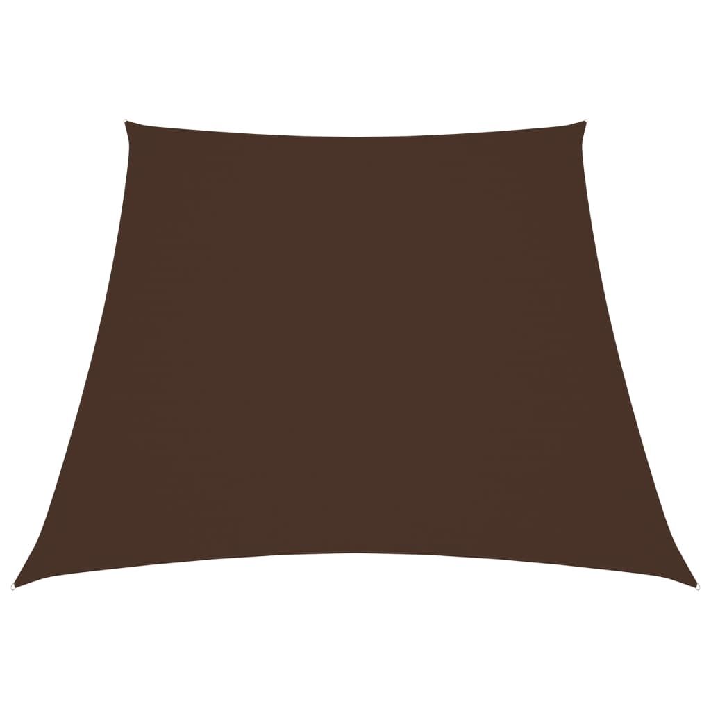 Vidaxl Toldo De Vela Trapezoidal De Tela Oxford Marrón 3/5x4 M_0