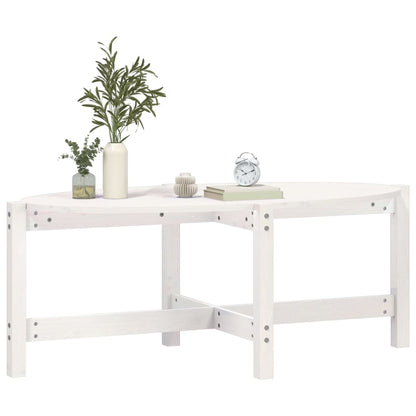 Mesa De Centro De Madera Maciza De Pino Blanco 118x63x45 Cm_2