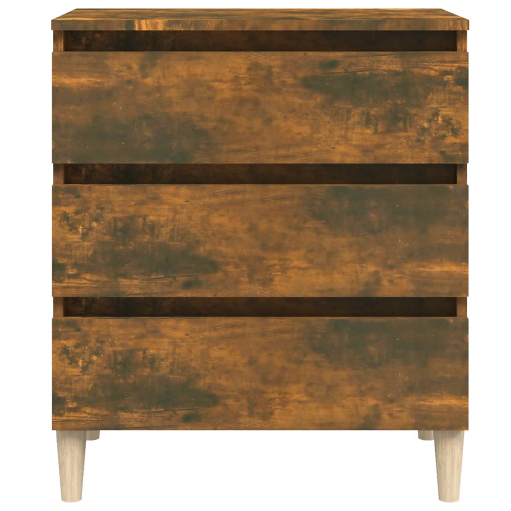 Aparador Madera Contrachapada Color Roble Ahumado 60x35x69 Cm / Vetonek_2